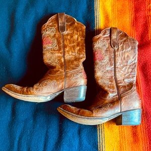 Cowgirl Boots Grizzly Gameday Football Montana Western Size 8.5